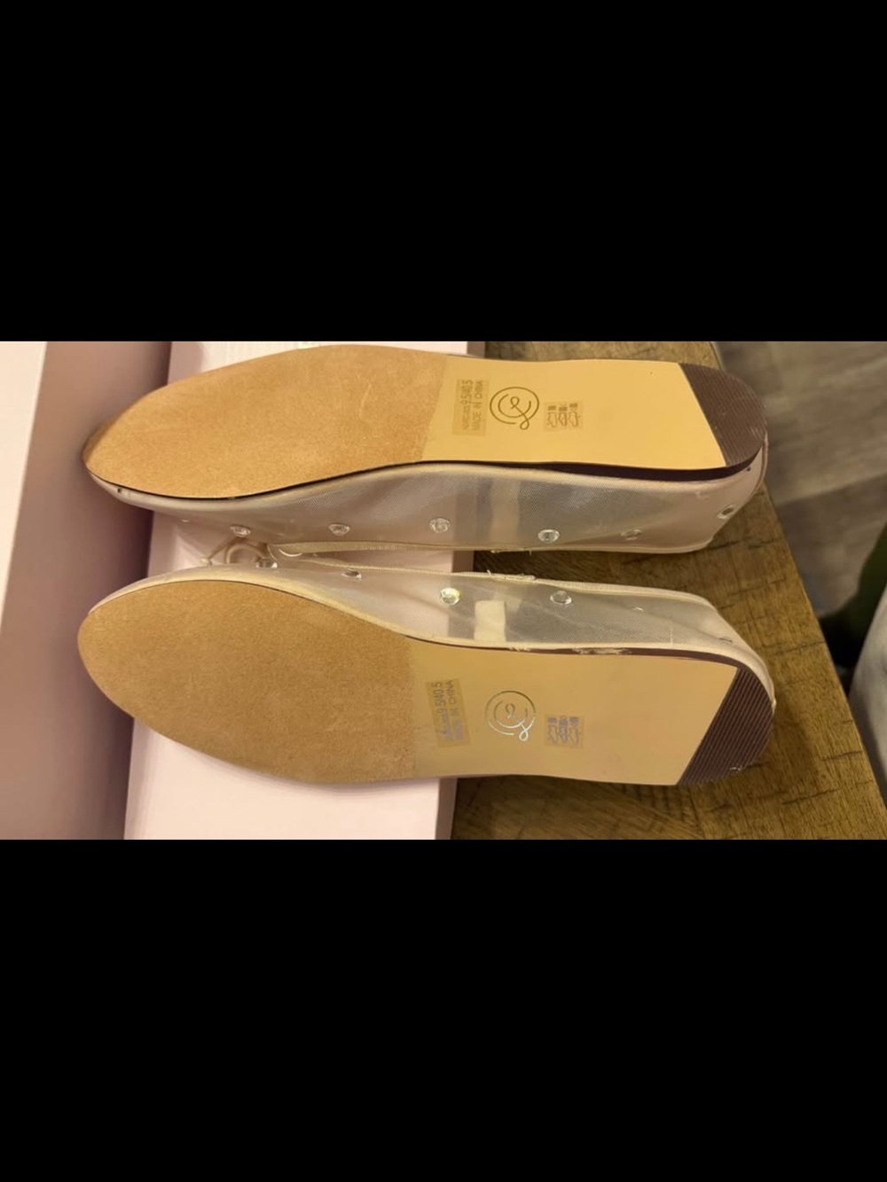 Chinese Laundry Blush Crystal Bow Ballet Flats - Picture 3 of 3